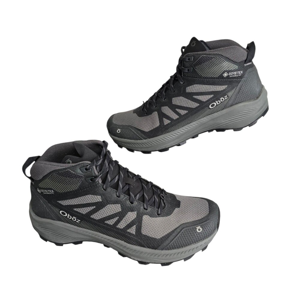 Oboz Katabatic LT Mid Gore Tex Hiking Boots Mens Size 9 Black Sea Waterproof